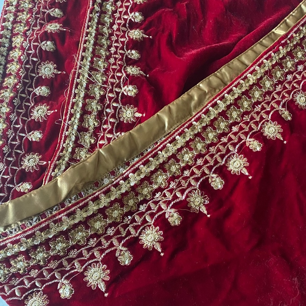 Red Velvet Shawl (brand new)